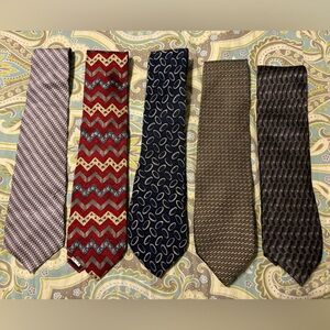 Vintage 5 piece tie bundle.